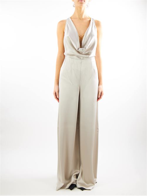 Flowing cr?pe jumpsuit with bra accessory Elisabetta Franchi ELISABETTA FRANCHI | Jumpsuits | TU02042E2155